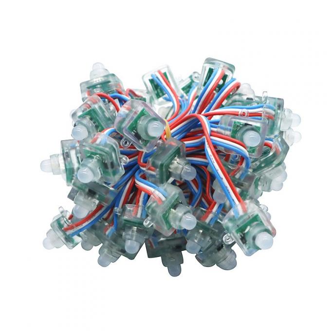 चैनल लेटर स्क्वायर एलईडी पिक्सेल स्ट्रिंग DC5V WS2811 स्क्वायर 12 मिमी डिफ्यूज्ड 0