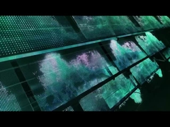 लचीला पारदर्शी एलईडी डिस्प्ले पैनल ग्लास विंडो चिपकने वाला एलईडी पारदर्शी फिल्म स्क्रीन