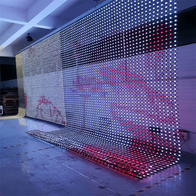 High Brightness Flexible Outdoor LED Mesh Video Wall P125 For Night Club DJ Stage
