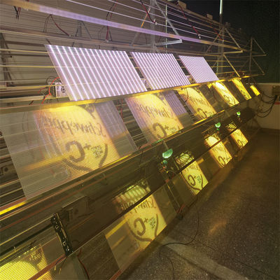 Flexible LED Transparent Film Screen Easy Installation For Advertising LED Panel-p8