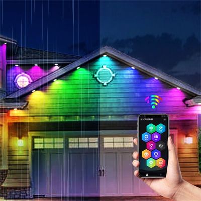 1.5W IP67 RGBW Outdoor And Indoor Intelligent Christmas Track Lights Wifi Smart Phone Led Eaves Lights