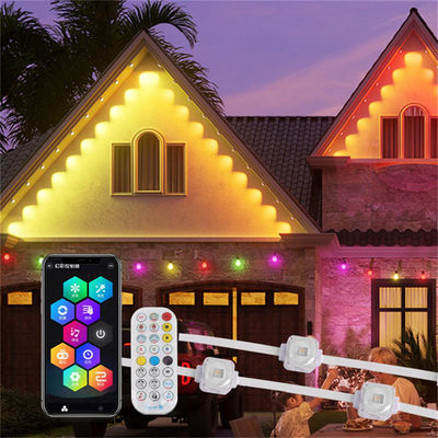 Permanent Outdoor RGB String Lights Waterproof for Ambient Temperature -40C-60C and Holiday Decor