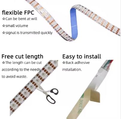 App Controlled 5V RGB LED Strip Lights for Car Room Decoration Party 60leds/m IP20/IP65/IP67/IP68