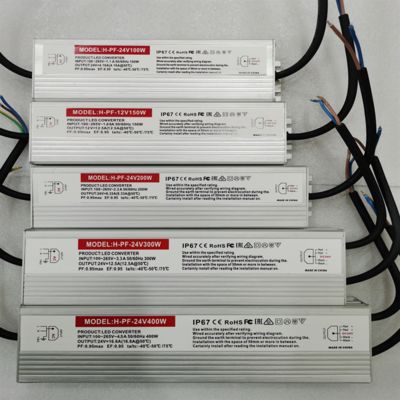 400W IP67 Reliable 12V 24V LED Power Supply for Outdoor & Architectural Lighting
