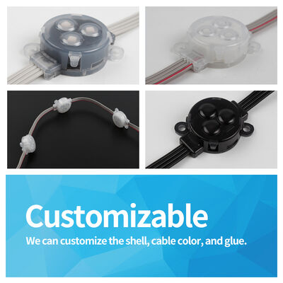30mm IP67 Waterproof RGB Pixel Point Light with DMX512 Control for Building Outlines and Media Displays