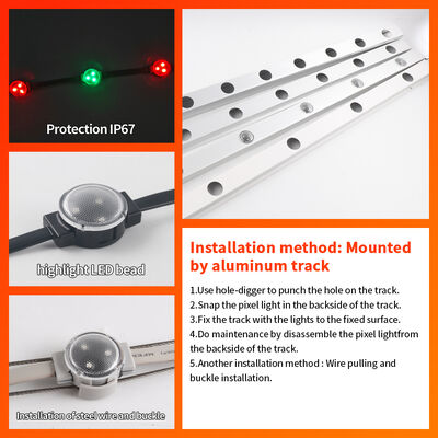 104mm IP67 Waterproof High Temperature Resistant LED Pixel Light for Architectural Facade Lighting
