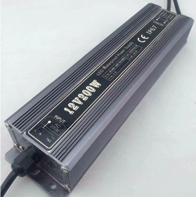12V 24V Constant Voltage LED Power Supply 200W Waterproof IP67 Aluminium Alloy Shell