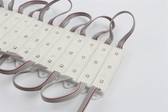 फुल कलर RGB 3535 SMD LED इंजेक्शन मॉड्यूल 78*18MM IP67 DC12V 0.75W वाटरप्रूफ
