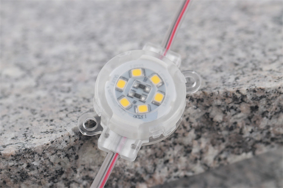DC12V 0.6W LED पिक्सेल पॉइंट लाइट वाटरप्रूफ IP67 SMD2835 30mm 6500K PC एंटी-यूवी