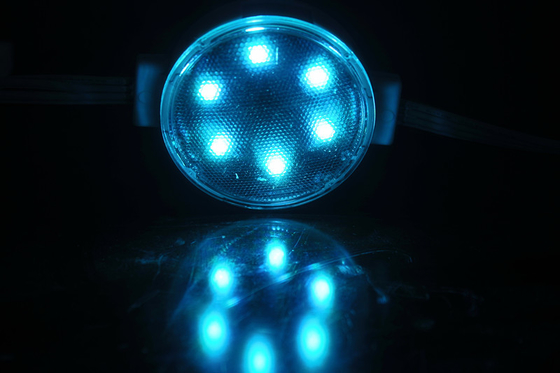 50mm DC24V 2W LED पिक्सेल लाइट फुल कलर RGBW Smd3535 6 लैम्प्स IP67 LED डॉट प्रोग्रामेबल