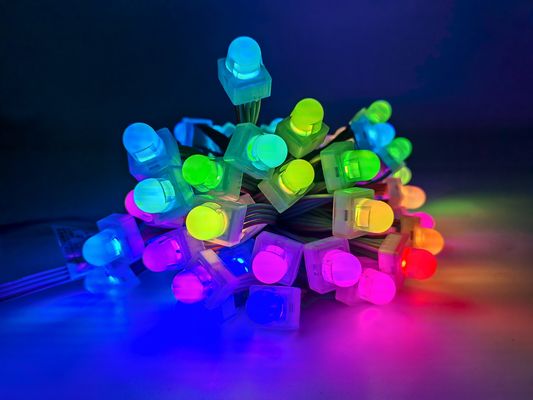 आउटडोर DC5V 12mm DMX512 स्क्वायर एलईडी पिक्सेल लाइट IP67 सुरक्षा और 160 डिग्री देखने के कोण के साथ