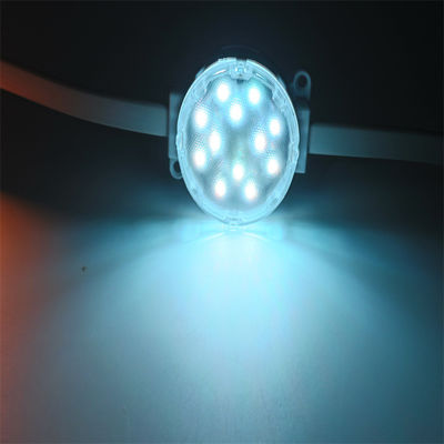 IP67 वाटरप्रूफ DC24V 50MM DMX एलईडी आरजीबी पिक्सेल लाइट्स प्रोग्राम करने योग्य पूर्ण रंग स्मार्ट पॉइंट लाइट आउटडोर