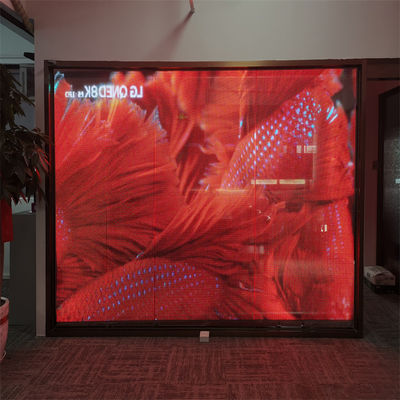 Indoor decoration color animated transparent adhesive led display transparent film screen