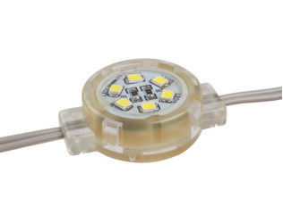 वाटरप्रूफ आरजीबी एलईडी पिक्सेल पॉइंट लाइट IP65 0.5W DC12V SMD2835 30mm 30000H
