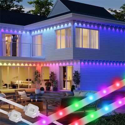 Christmas Permanent 0.4W 20MM IP67 RGBW Emitting Color PC Body Decoration For LED Eave Lights