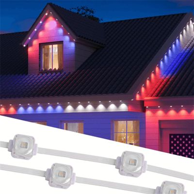 CE Certified RGB Point Light Source LED Eave String Lights for Christmas Decorations