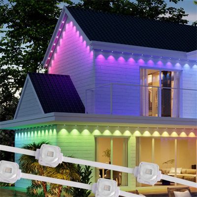 15m Length RGB Led Pixel Point Light String for Outdoor Christmas Lights and Home Eaves