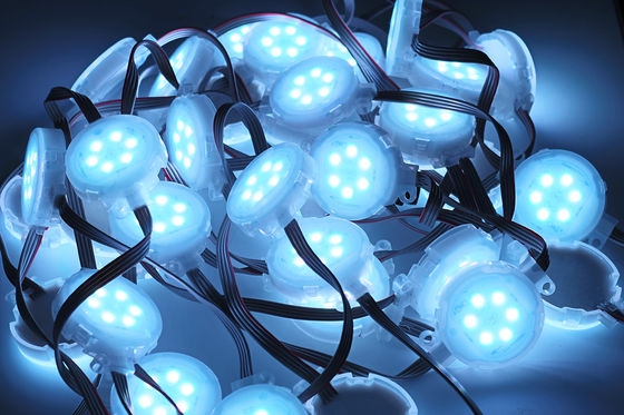 RGB Multi Color Changing LED Pixel Point Light for Building House Outdoor Lighting 24V IP67 Waterproof 50mm