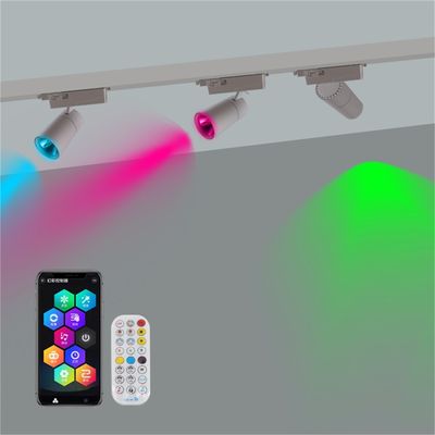 इनडोर हॉल छत घुड़सवार एलईडी ट्रैक लाइट्स 24V 40W Dimmable RGBW रंगीन