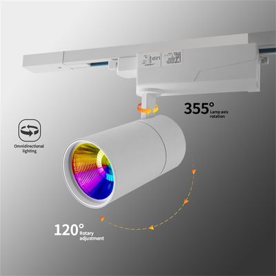 360 Adjustable Movable LED Track Lights Aluminum Body Modern Asian Style Track Lighting System for Indoor Shops and Meal Bars