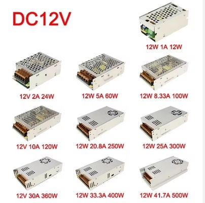 12V 24V अल्ट्रा पतला और पतला एलईडी बिजली की आपूर्ति 100W 300W 400W 600W IP67 वोल्टेज निरंतर वर्तमान प्रकाश व्यवस्था एलईडी ड्राइवर