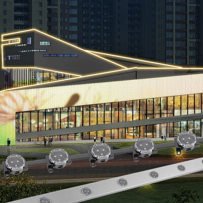 आउटडोर फ़साड IP67 वाटरप्रूफ 30mm लीनियर लाइट फ्लेक्सिबल बिल्डिंग लाइटिंग LED पॉइंट लाइट सोर्स