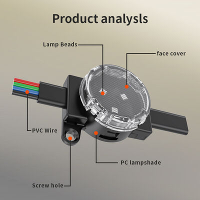 हॉट प्रोडक्ट एलईडी इंटेलिजेंट आरजीबीडब्ल्यू रंगीन पॉइंट लाइट सोर्स वाटरप्रूफ ईव्स लाइट्स मोबाइल फोन ऐप वॉयस कंट्रोल आईपी67