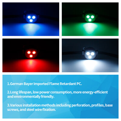 30mm Outdoor IP67 Waterproof DMX512 Control RGBW LED Point Light for Building Decoration