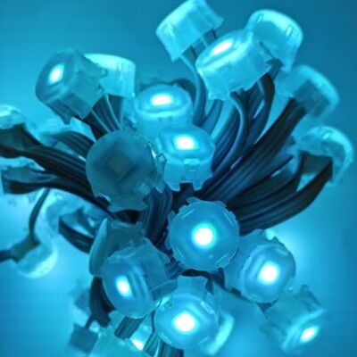 IP67 वाटरप्रूफ 20 मिमी DC12V SMD5050 एलईडी पॉइंट लाइट लचीला पीसी सामग्री प्रकाश व्यवस्था