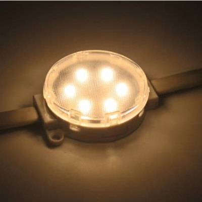 DC24V 50mm SMD3535 एलईडी पॉइंट लाइट 6LEDs IP67 वाटरप्रूफ DMX512 आउटडोर मैट्रिक्स डिस्प्ले स्क्रीन के लिए एड्रेस करने योग्य पिक्सेल